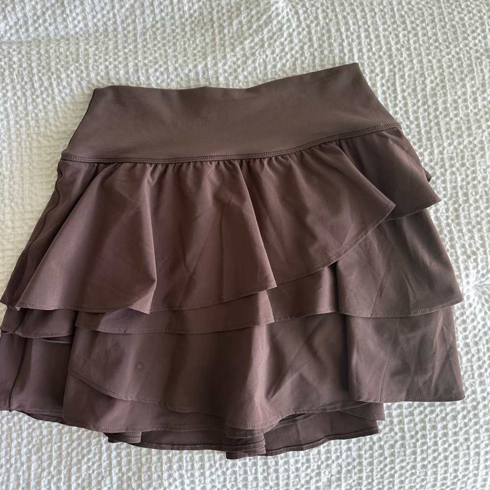 Aerie Brown Ruffle Skirt